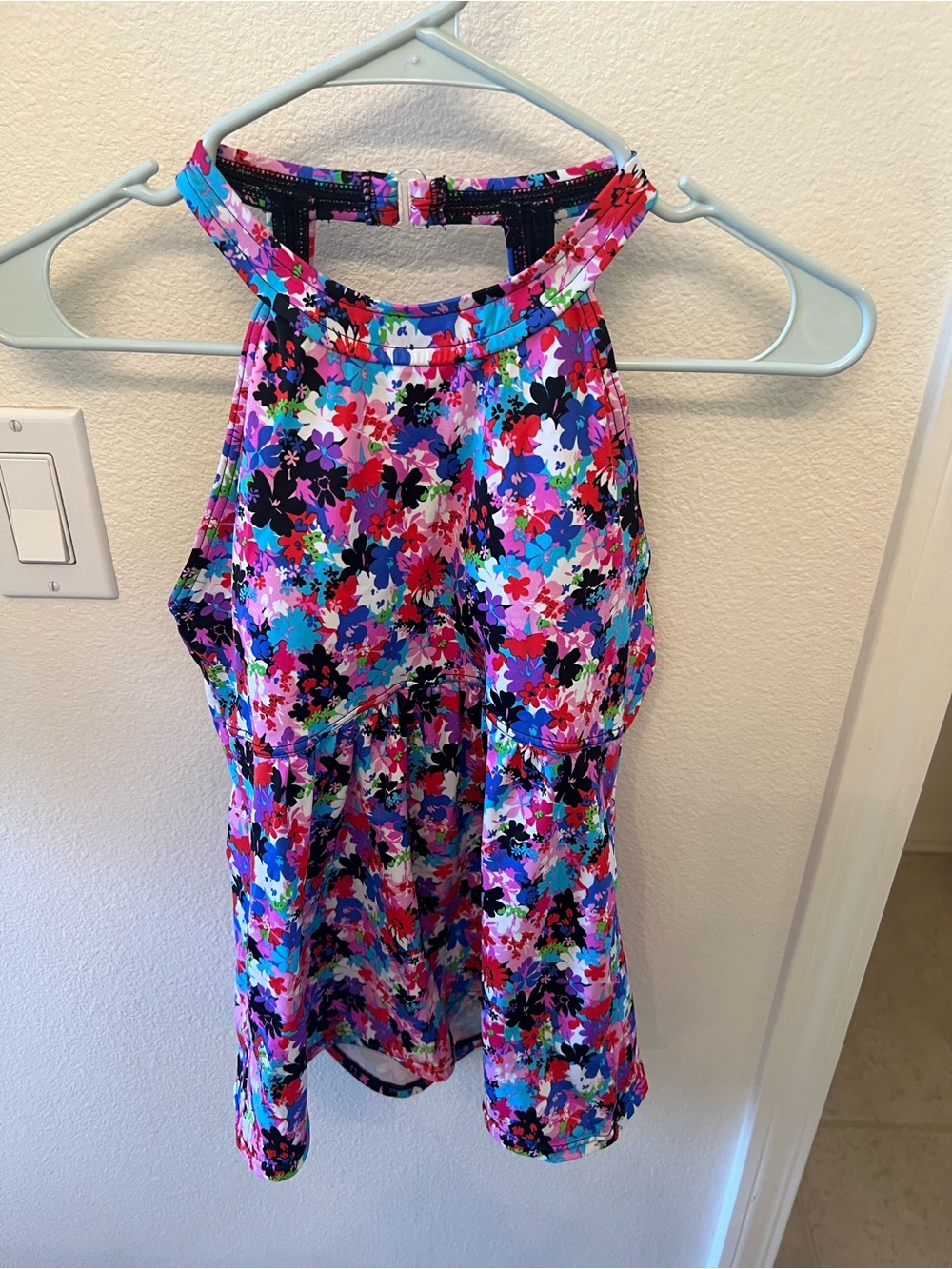 Shore Fit Floral Swim Top - High Neck
